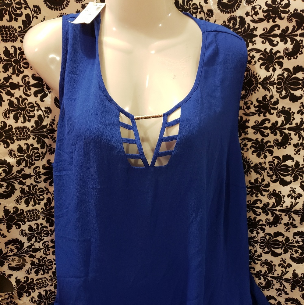 Sheer blue blouse
